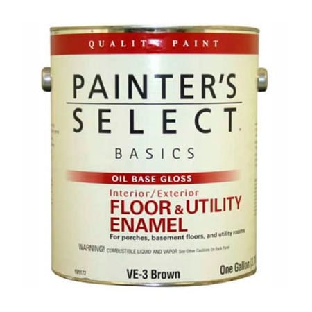 General Paint Painter's Select Basics Floor & Utility Enamel, Gloss Finish, Brown, Gallon - 151172 151172
